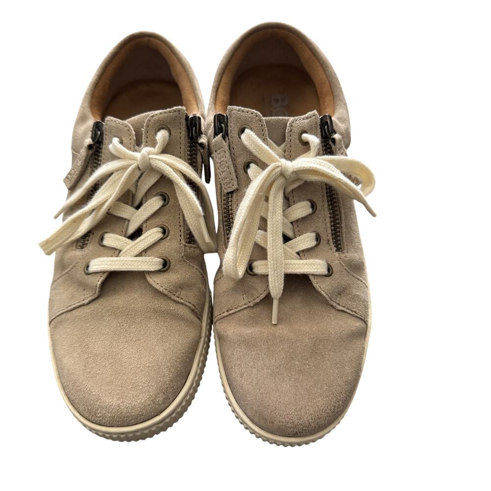 Born Shoes Womens Size 10M Suede Lace Up Zip Casual Comfort Low Top Sneakers